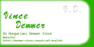 vince demmer business card